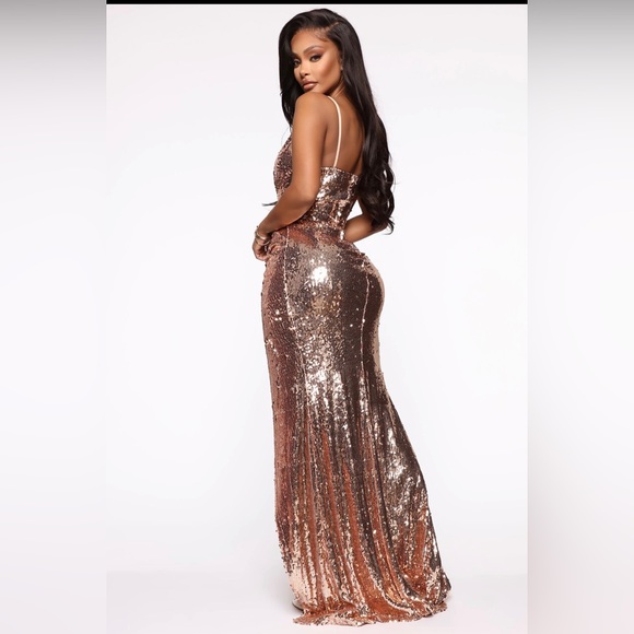 Beautiful Escape Sequin Max Dress - Mauve - Picture 3 of 3